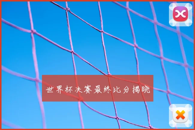 世界杯决赛最终比分揭晓